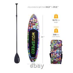 Inflatable Stand Up Paddle Board 11ft SUP Surfboard Non-Slip Adjustable Deck Set