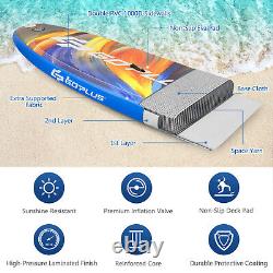 Inflatable Stand Up Paddle Board Portable Surfboard 11FT Standing Boat