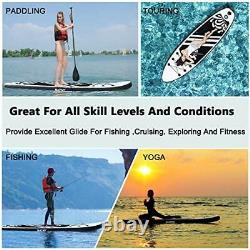 Inflatable Stand Up Paddle Board, Premium SUP Backpack, Leash, Fin, Paddle &Pump