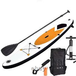 Inflatable Stand Up Paddle Board SUP Orange With Carry Bag Ankle Strap and Pump