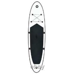 Inflatable Stand Up Paddle Board Set Black and White vidaXL