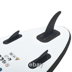 Inflatable Stand Up Paddle Board Set Black and White vidaXL