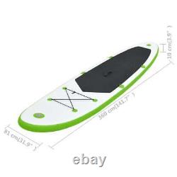 Inflatable Stand Up Paddle Board Set Green and White