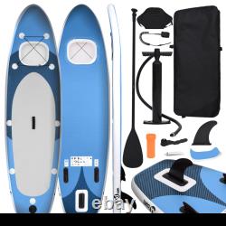 Inflatable Stand Up Paddle Board Set Sea Blue 360x81x10 cm