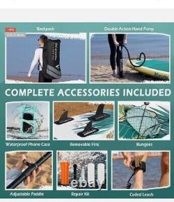 Inflatable Stand-up Paddle Board, 10'6 with Backpack, Pump