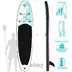 Inflatable Stand up Paddle Board withPump, Adjustable Paddle, Waterproof TravelBag