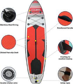 JOOLOOG Inflatable Stand Up Paddle Board 6 Inch Thick With Premium Sup & Deck