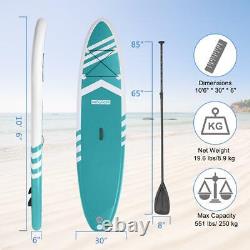 New 10'6 Paddle Board Inflatable Stand Up Surfboards SUP 6 Thick Full Set UK