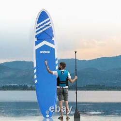 New 10'6 Stand Up Paddle Board Surfboards Inflatable SUP Thick Full Set Blue