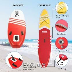 New 10'6x32x6 Stand Up Paddle Board Inflatable Surfboards SUP Complete Set Red