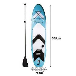 Oceana 10FT Inflatable Stand Up Paddle Board Kit Surfboard Non-Slip Deck Blue