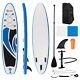 Outsunny 10ft Inflatable Non-slip Paddle Stand Up Board With Adjustable Paddle