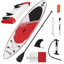 Outsunny 10Ft Inflatable Stand Up Board Non-Slip Deck Board with Paddle Carry Bag