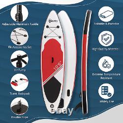 Outsunny 10Ft Inflatable Stand Up Board Non-Slip Deck Board with Paddle Carry Bag