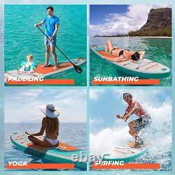 Overmont SUP Inflatable Stand Up Paddle Board for adults, 323x84x15cm & with Adj