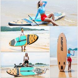 Paddle Board Stand Up Inflatable Paddleboard SUP Surfboard ISUP Surf Wood Bamboo