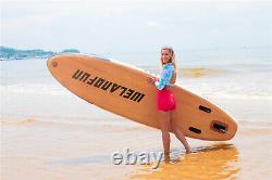 Paddle Board Stand Up Inflatable SUP Paddleboard Surfboard Wood Wooden 10ft 5