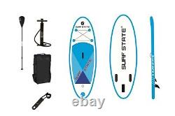 Paddleboard 7ft Inflatable Stand Up SUP Set With Pump, Bag, Paddle, Fin UK 213cm