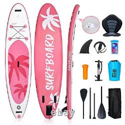 Pink 11FT Inflatable Stand Up Paddle Board SUP Surfboard Complete Kit Kayak Seat