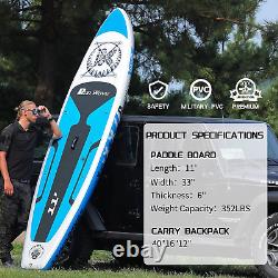 Runwave Inflatable Stand Up Paddle Board 11'×33''×6''6'' Thick Non-Slip Deck SUP