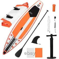 Stand Up Paddle Board SUP10.5' Inflatable Adjustable NonSlip Accessories Orange