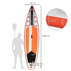 Stand Up Paddle Board SUP10.5' Inflatable Adjustable NonSlip Accessories Orange