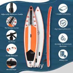 Stand Up Paddle Board SUP10.5' Inflatable Adjustable NonSlip Accessories Orange