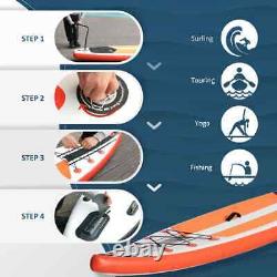 Stand Up Paddle Board SUP10.5' Inflatable Adjustable NonSlip Accessories Orange