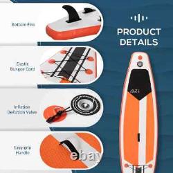 Stand Up Paddle Board SUP10.5' Inflatable Adjustable NonSlip Accessories Orange