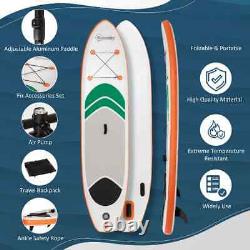 Stand Up Paddle Board SUP 10.5' Inflatable Adjustable Non-Slip Accessories Green