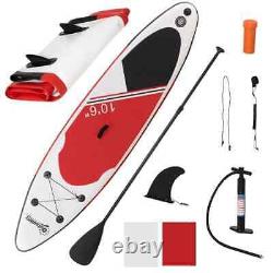 Stand Up Paddle Board SUP 10.5ft Inflatable Adjustable Non-Slip Accessories Red