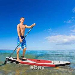 Stand Up Paddle Board SUP 10.5ft Inflatable Adjustable Non-Slip Accessories Red