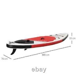 Stand Up Paddle Board SUP 10.5ft Inflatable Adjustable Non-Slip Accessories Red