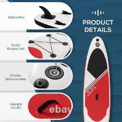 Stand Up Paddle Board SUP 10.5ft Inflatable Adjustable Non-Slip Accessories Red