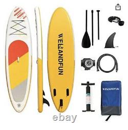 Stand up inflatable Paddle Board by WelandFun. 3M/3.2M Accessories Included