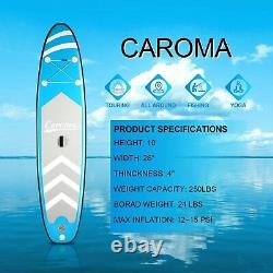 Surfboard 10FT Inflatable Stand Up SUP Paddle Board 6'' Thick With Complete Kit UK