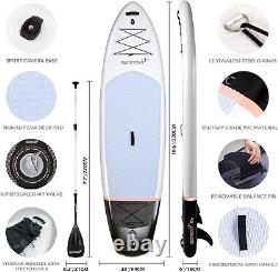 Surfstar Inflatable Stand Up Paddle Board with Camera Mount Fiberglass Paddle