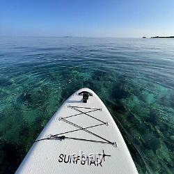 Surfstar Inflatable Stand Up Paddle Board with Camera Mount Fiberglass Paddle