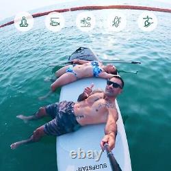 Surfstar Inflatable Stand Up Paddle Board with Camera Mount Fiberglass Paddle