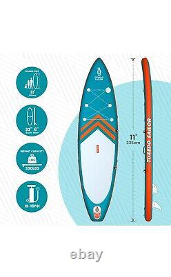 Tuxedo Sailor Inflatable Stand Up Paddle Board SUP Yoga Board Complete