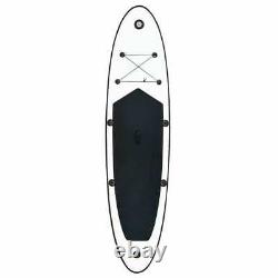 VidaXL Inflatable Stand Up Paddle Board Set Black and White Sporting SUP Board