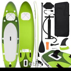 VidaXL Inflatable Stand Up Paddle Board Set Green 300x76x10 cm