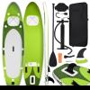 Vidaxl Inflatable Stand Up Paddle Board Set Green 300x76x10 Cm