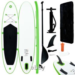 VidaXL Inflatable Stand Up Paddle Board Set Green and White