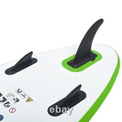 VidaXL Inflatable Stand Up Paddle Board Set Green and White