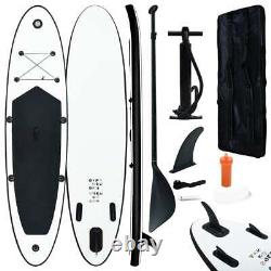 VidaXL Inflatable Stand up Paddle Board Set Black and White 01 UK BDY