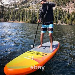 VoltSurf 11 Foot Rover Inflatable SUP Stand Up Paddle Board Kit with Pump, Orange