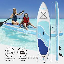 10'/10.6ft Gonflable Paddle Board Sup Stand Up Surfboard Kit Accessoires Complets