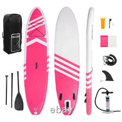 10.5'x30 Pink Isup Gonflable Stand Up Paddle Board Surf Control Non-slip Deck