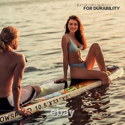 10.5ft Gonflable Stand Up Paddle Board Sup Surfboard Complete Surfing Kayak Kit
